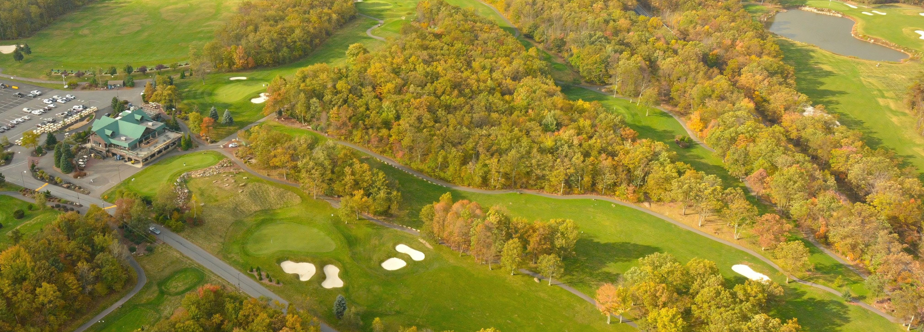 mountain valley golf course in barnesville PA from overhead