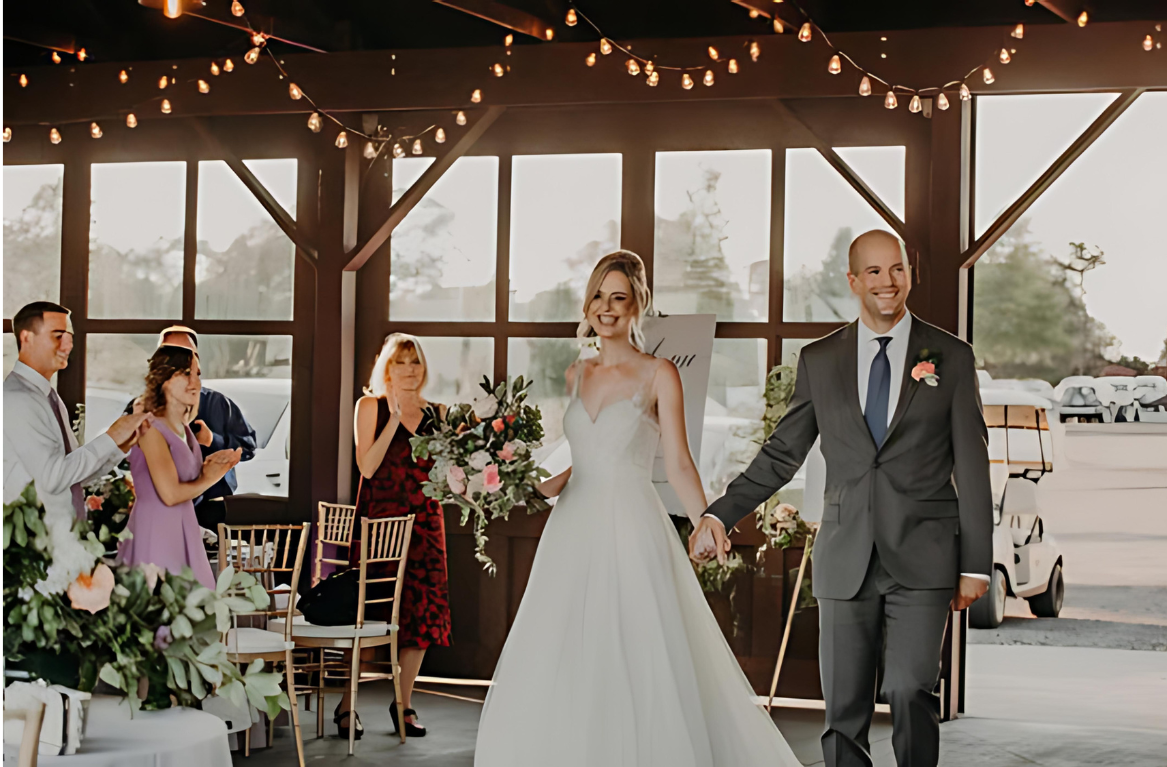 a wedding couple in a barn location